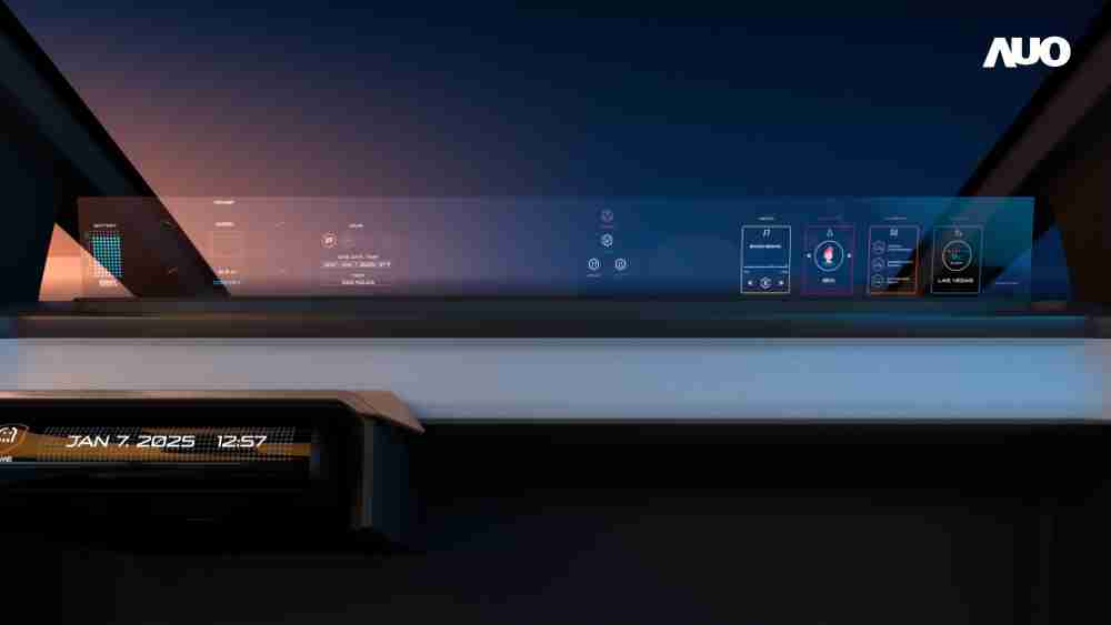 尊龙集团无界透明显示接口(Horizon Image Glass)透过车运算方案整合仪表板、、中控台及副驾显示器，，一体式全景呈现，，，提供乘用者清晰的前方视野、、行车必要信息与娱乐功能